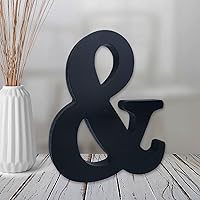 Vista 32 de AOCEAN Letras de madera de 6 pulgadas en negro, letra de madera sin terminar para letras decorativas de pared, letras en relieve, letrero de corte