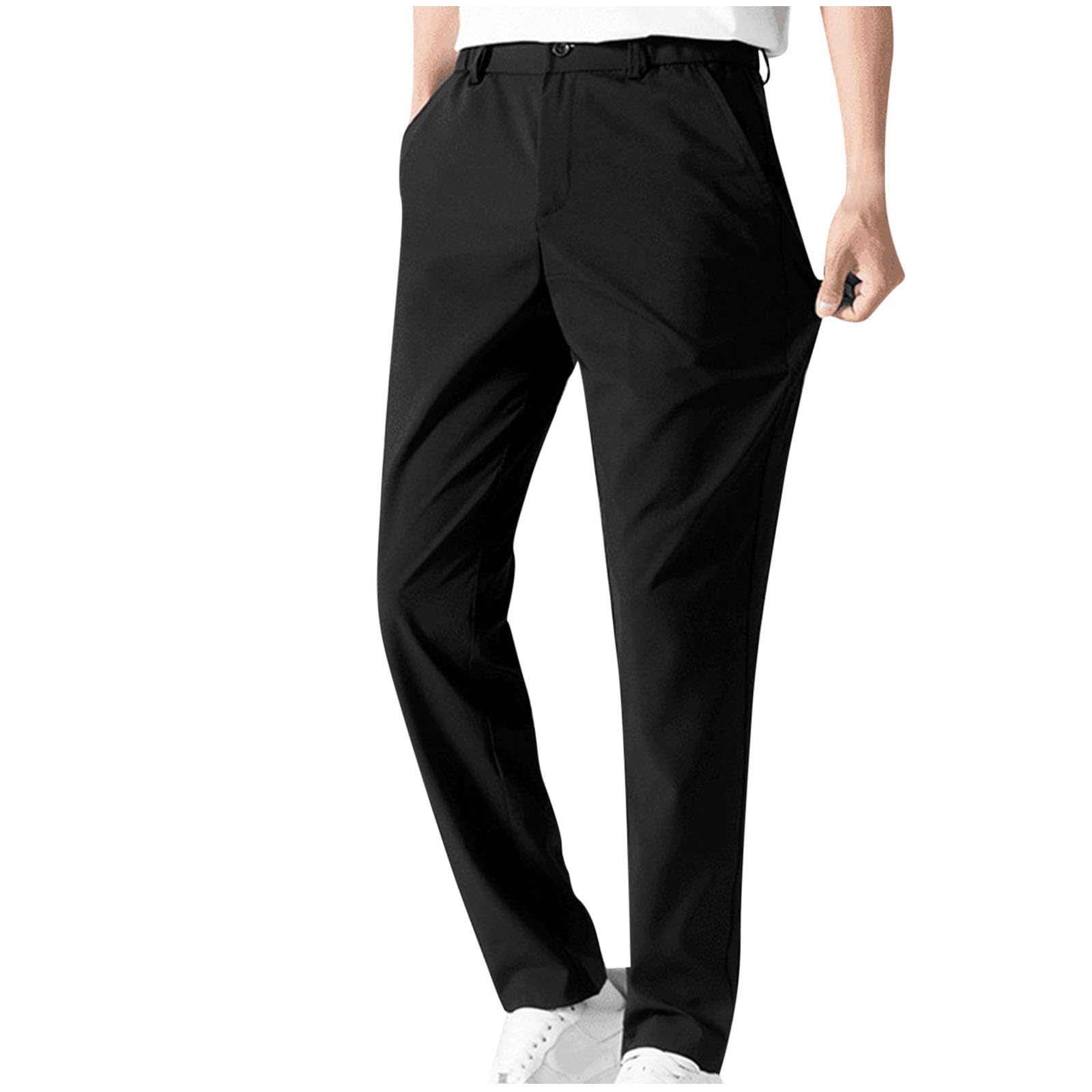 Dress Pants for Men Summer Wedding Guest Work Business Suit Pants Ice Silk Quick Dry Outdoor Golf Athletic