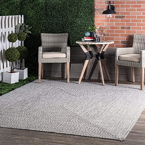 Image of Home Handwoven Jute Square Natural Fibres, Braided Reversible Carpet (Multicolour, 5X8 Feet)