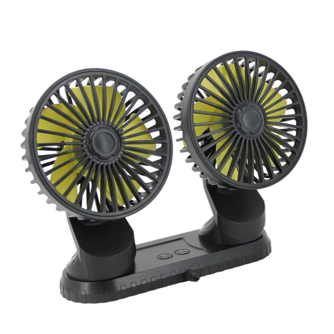 KOMBIUDA Ventilateur USB Double Tête pour Voiture Portable Ventilateur de Refroidissement à avec Angle pour Bureau Maison et Voyage