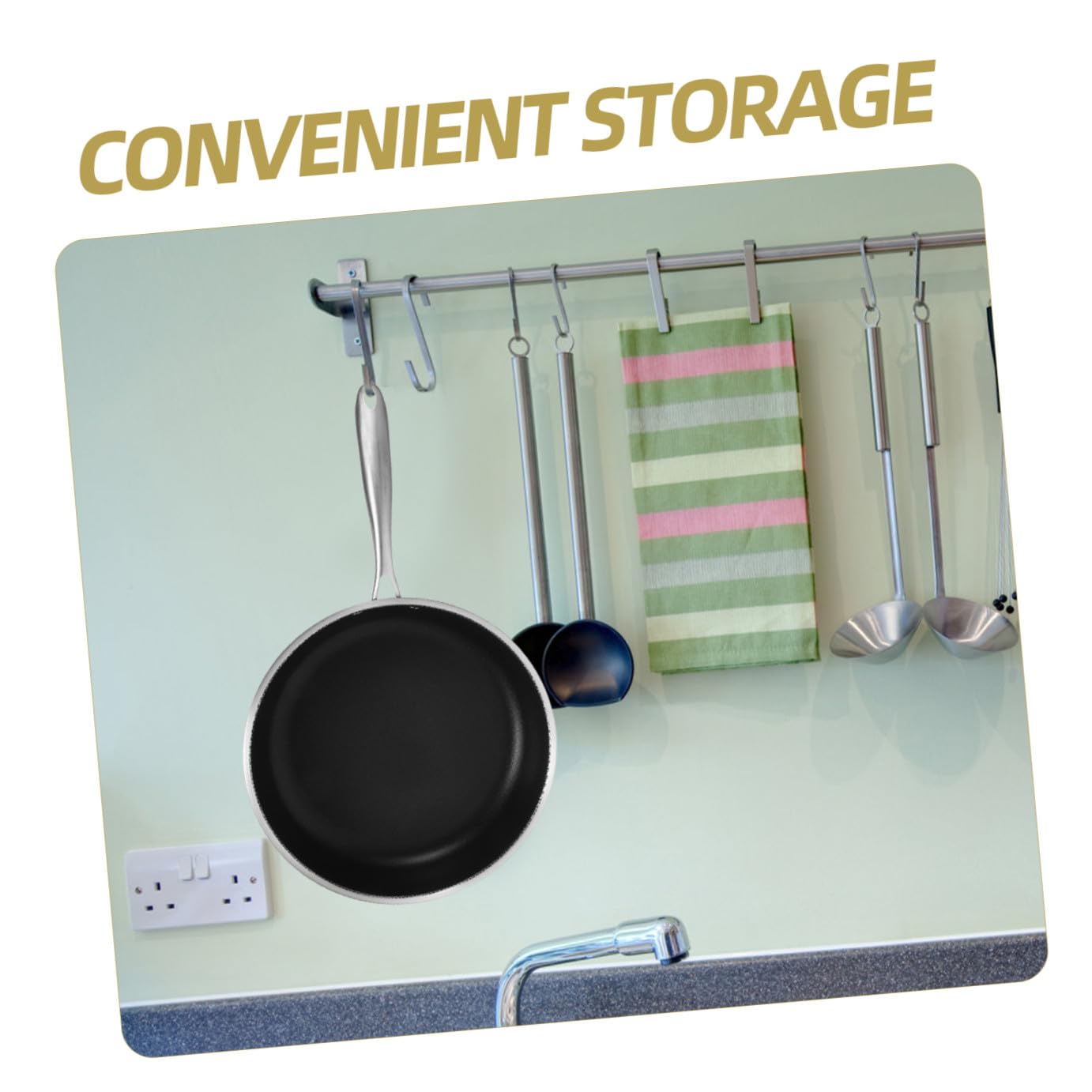 DECHOUS Padella per Cucina Quotidiana in Acciaio Inox Nido D'ape Antiaderente e Facile da Maneggiare per Uova Adatta a Piani Cottura a Gas, Elettrici a Induzione