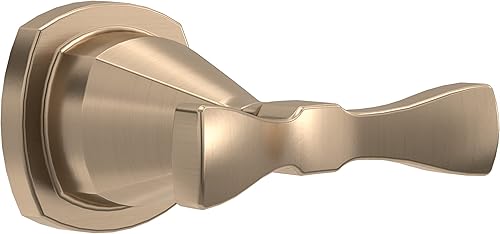 Miniatura 1 de Delta Faucet Stryke - Gancho doble para toallas, bronce champán, accesorios de baño, 77638-CZ