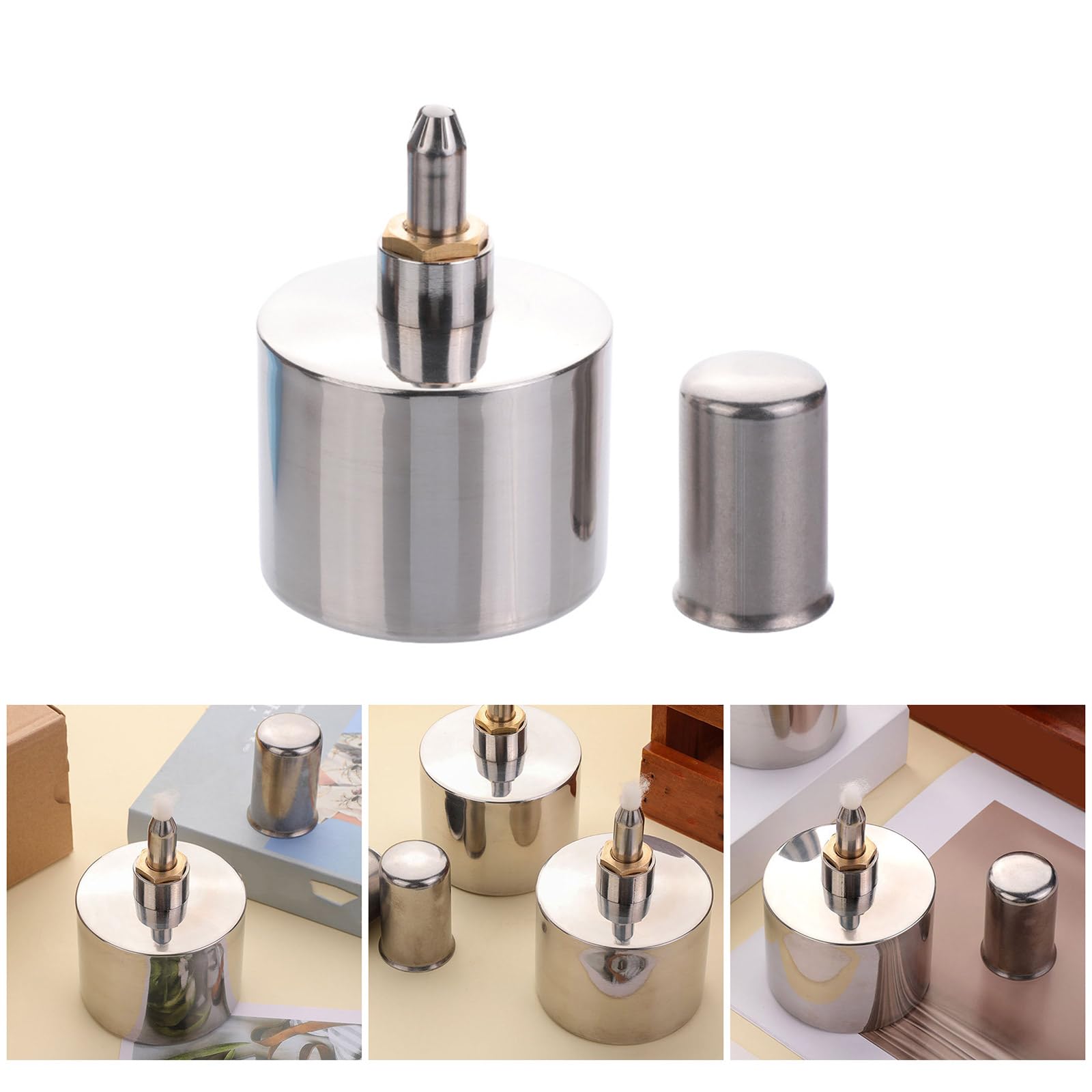 Brûleurs à alcool en acier inoxydable pour laboratoire, chimie, lampe de laboratoire dentaire avec outil de chauffage à mèche