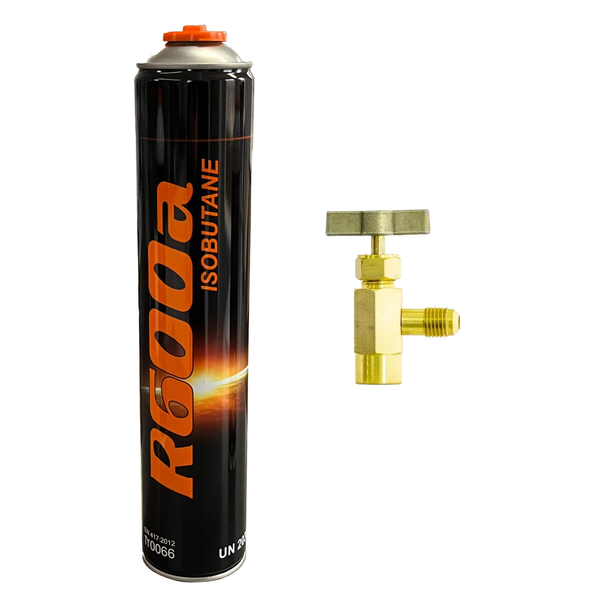 Kältemittel R600a 750ml/420g Isobutan + Entnahmeventil/Stechventil