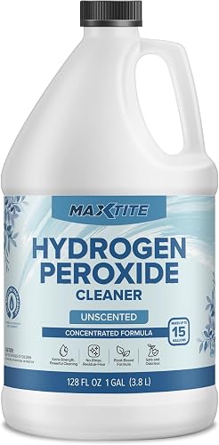 MAXTITE Ultra-Concentrated Hydrogen Peroxide Cleaner - Unscented, 1 Gallon - Universal Cleaner for Home Surfaces, Glass & Carpet (Dilution Required)