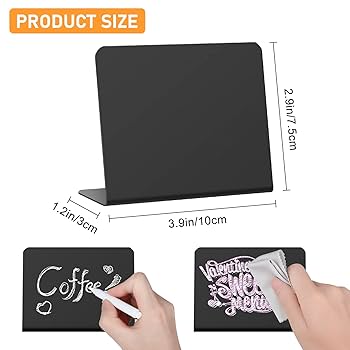 Mooshy Mini Chalkboard Signs 6 Pack Small Black Chalk Board Double Sided Mini Chalk Boards With Stands For Table Display Chalkboard Signs For Food Labels Party Table Decoration - Online Marketplace