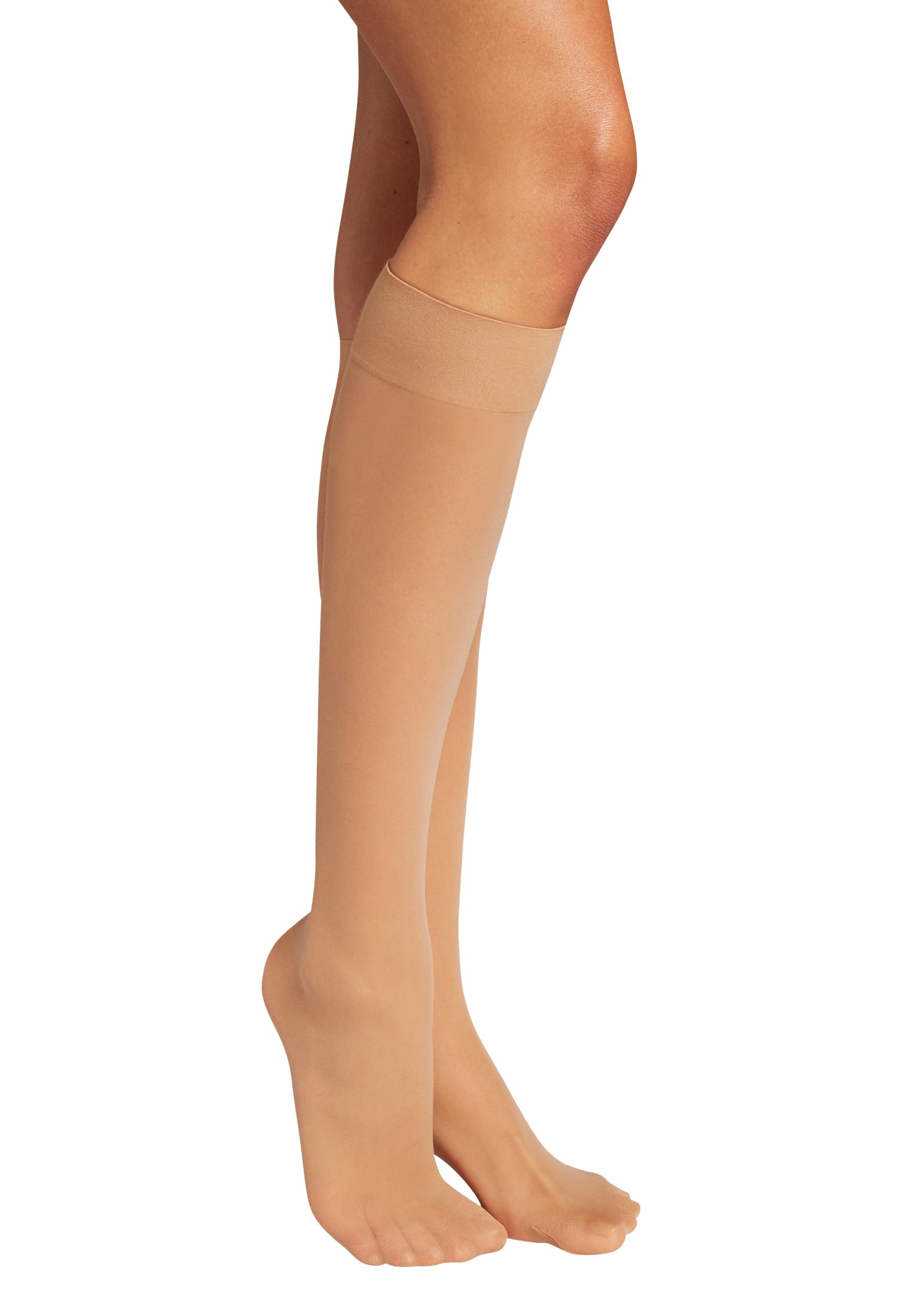 Wolford Women's Individual 10 Knee-Highs Lined 10 DEN Tights, Beige (Gobi), Medium (Manufacturer Size: M)