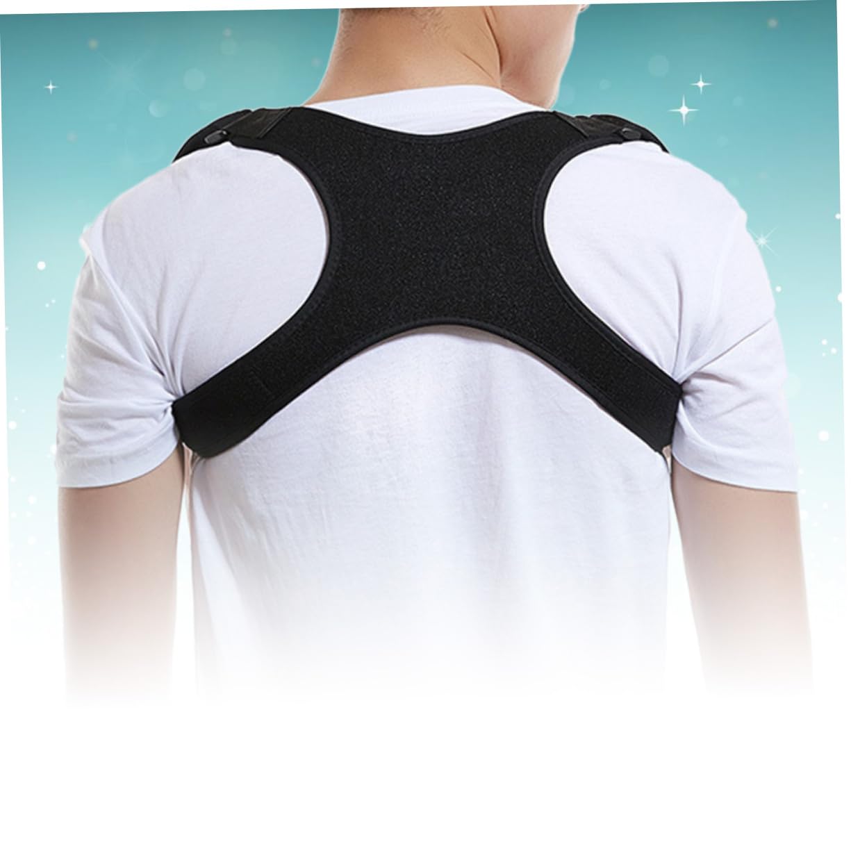 CALLARON Invisible Hunchback Corrector Belt for Shoulders and Spine Black | Compound Cotton, Lightweight Breathable Support, for Elderly and Adolescents, Single Piece Fit