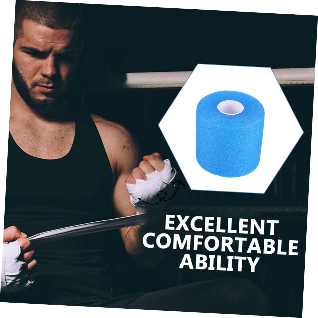 ifundom Schutzfolien Gelenkschoner Schutzwickel Muskelverband Sprunggelenk Bandage Tennis Badminton Griff Ausbildung Wickeln Hautschutzbandagen Fußballband Schwamm Blue 3rollen
