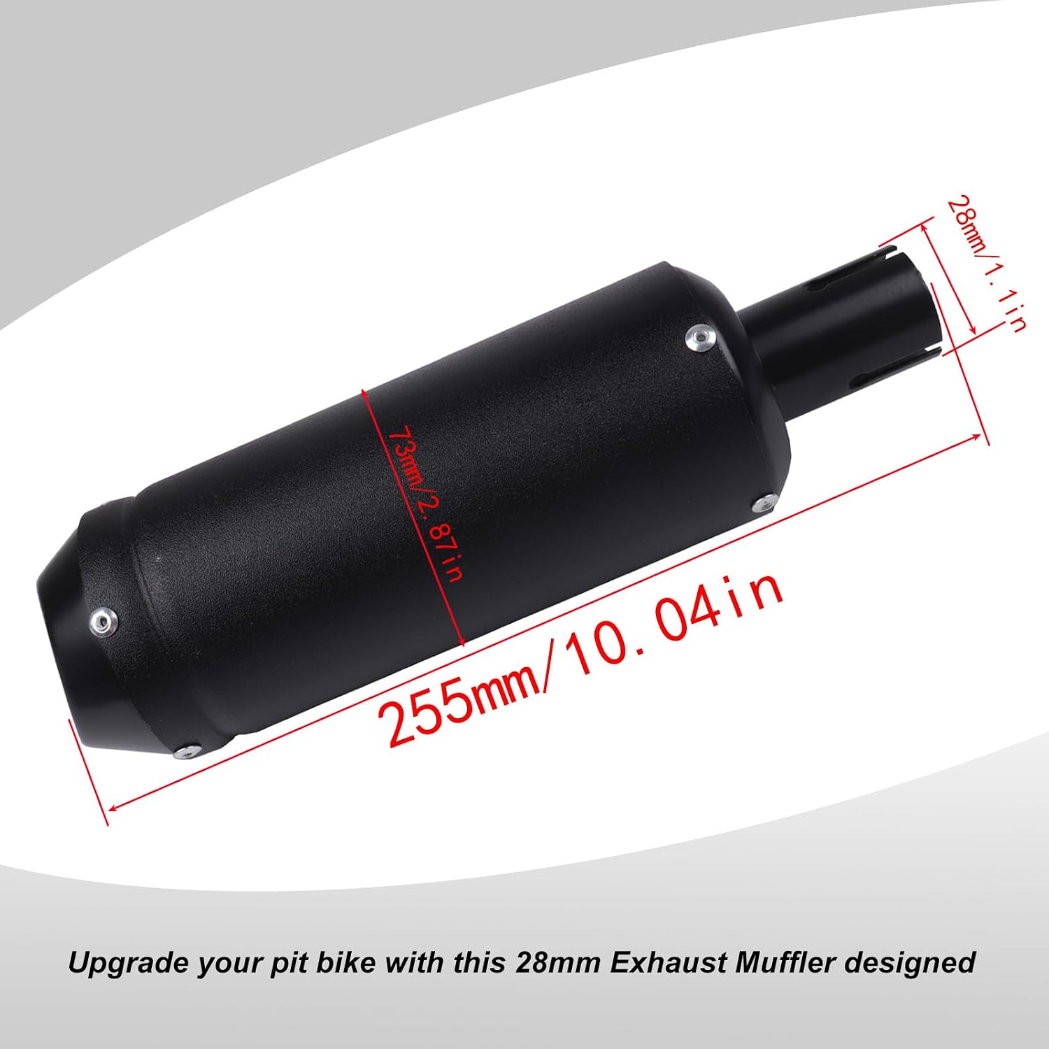 Black 28mm Exhaust Muffler Assembly For 50cc 70cc 90cc 110cc 125cc 150cc CRF50 XR50 ATV Taotao Apollo BSE SSR TTR SDG Coolster Pit Dirt Bike PartS