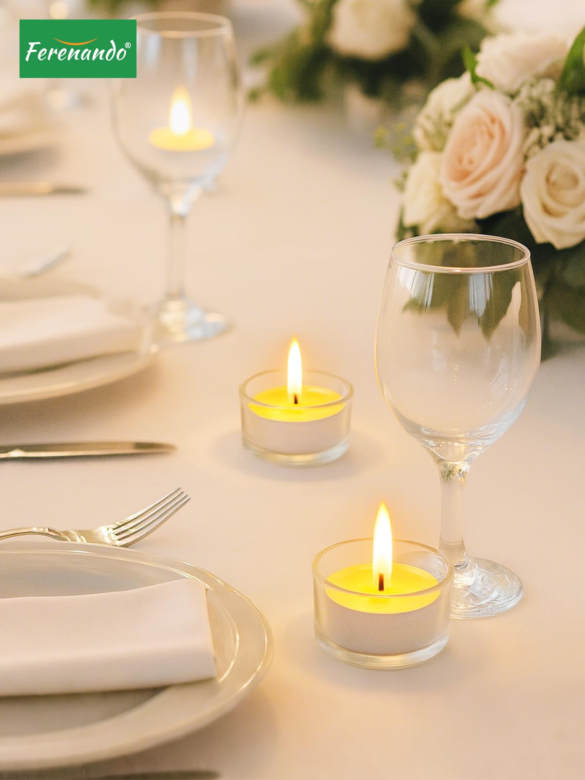 Lot de 25 Photophore Verre Transparent avec Éteignoir, Ø4,5 x H2,5 cm Mini Porte Bougeoir, Bougeoir en Verre pour Mariages, Fête, Saint-Valentin, Maison, Décoration Centre de Table