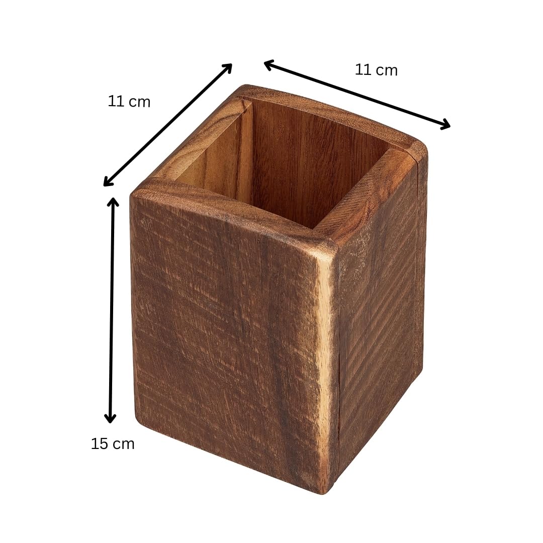 Tala Cutlery Box In Natural Acacia, Natural Wood Look - Image 4