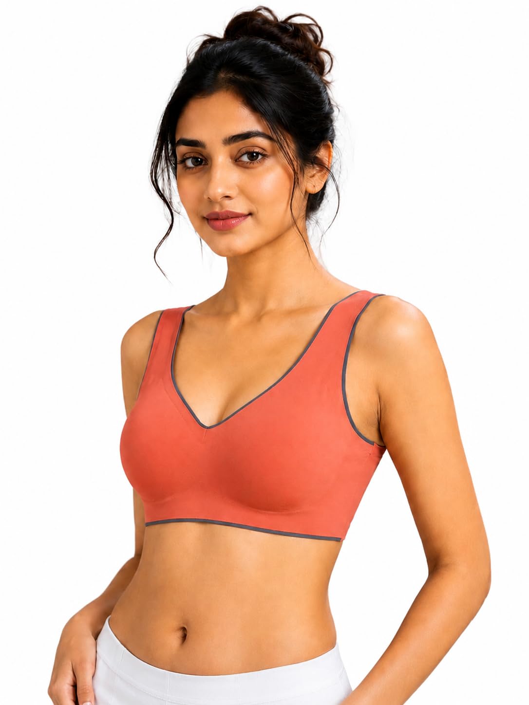 Seamless Ultra-Thin Invisible Wire-Free Bra for Women Bralettes for Women with Support Comfortable Bras No Underwire Seamless Everyday Bras, T-Shirt Bra-image-11