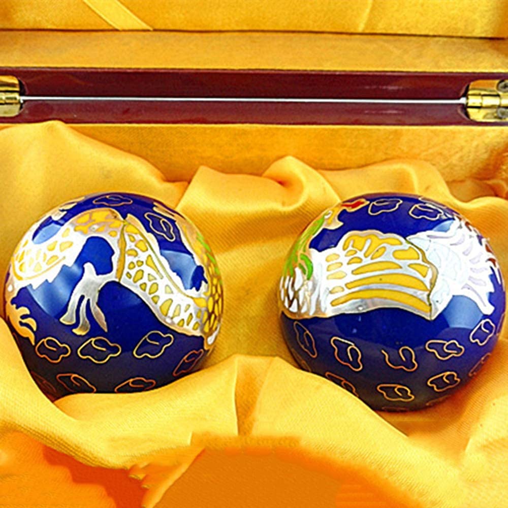 Palline Antistress per Adulti, Palline Baoding Palline Antistress per Adulti Palline per Esercizi Cinesi 2 Pezzi Palline per Massaggio alle Mani/Esercizi per Le Mani Stre