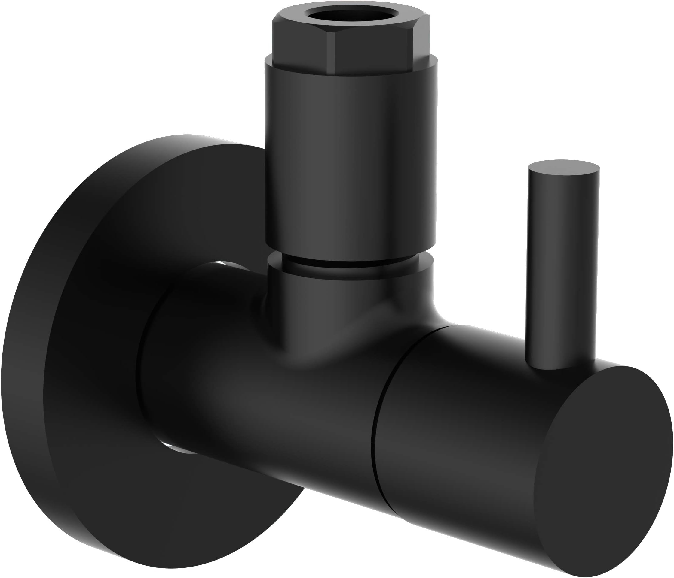 Kirchhoff Design Universal Quick Release, Angle Control Valve for Cold and hot Water Pipes, 98166120, Black