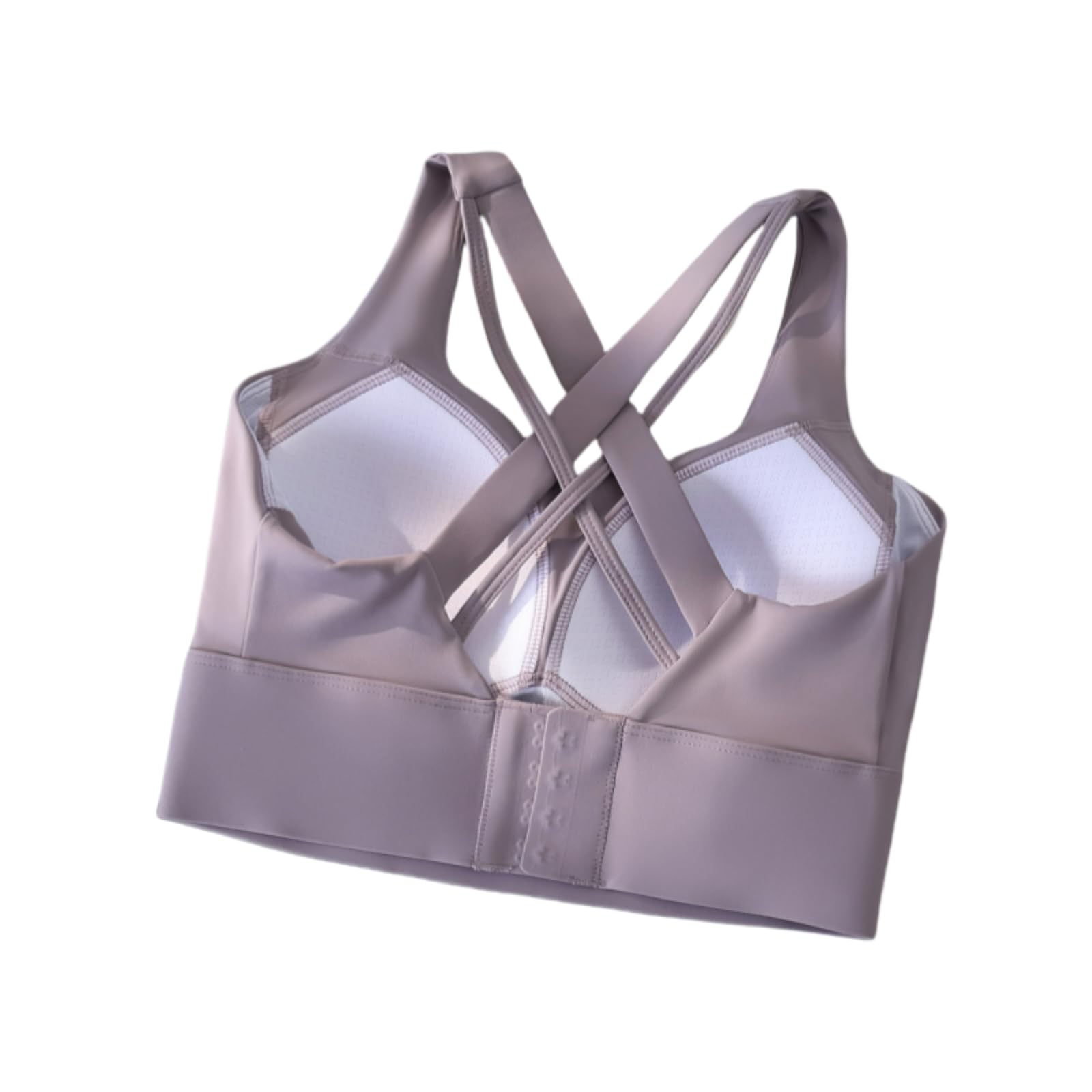 Sujetador Yoga De Alto Impacto Top Mujeres Humedad Wicking Gimnasio Ropa Deportivo A Prueba Choques Rápido Seco Entrenamiento Bralette-Purple-XL