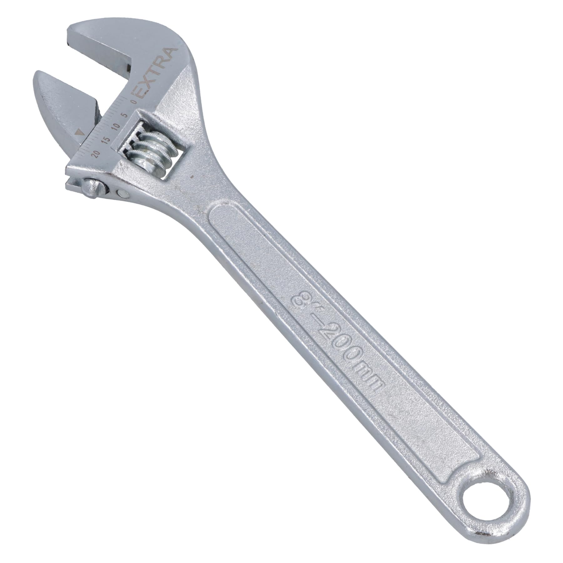 Ab Tools Chrome 8" / 200Mm Standard Adjustable Spanner Monkey Pipe Wrench Plumbers 0-25Mm