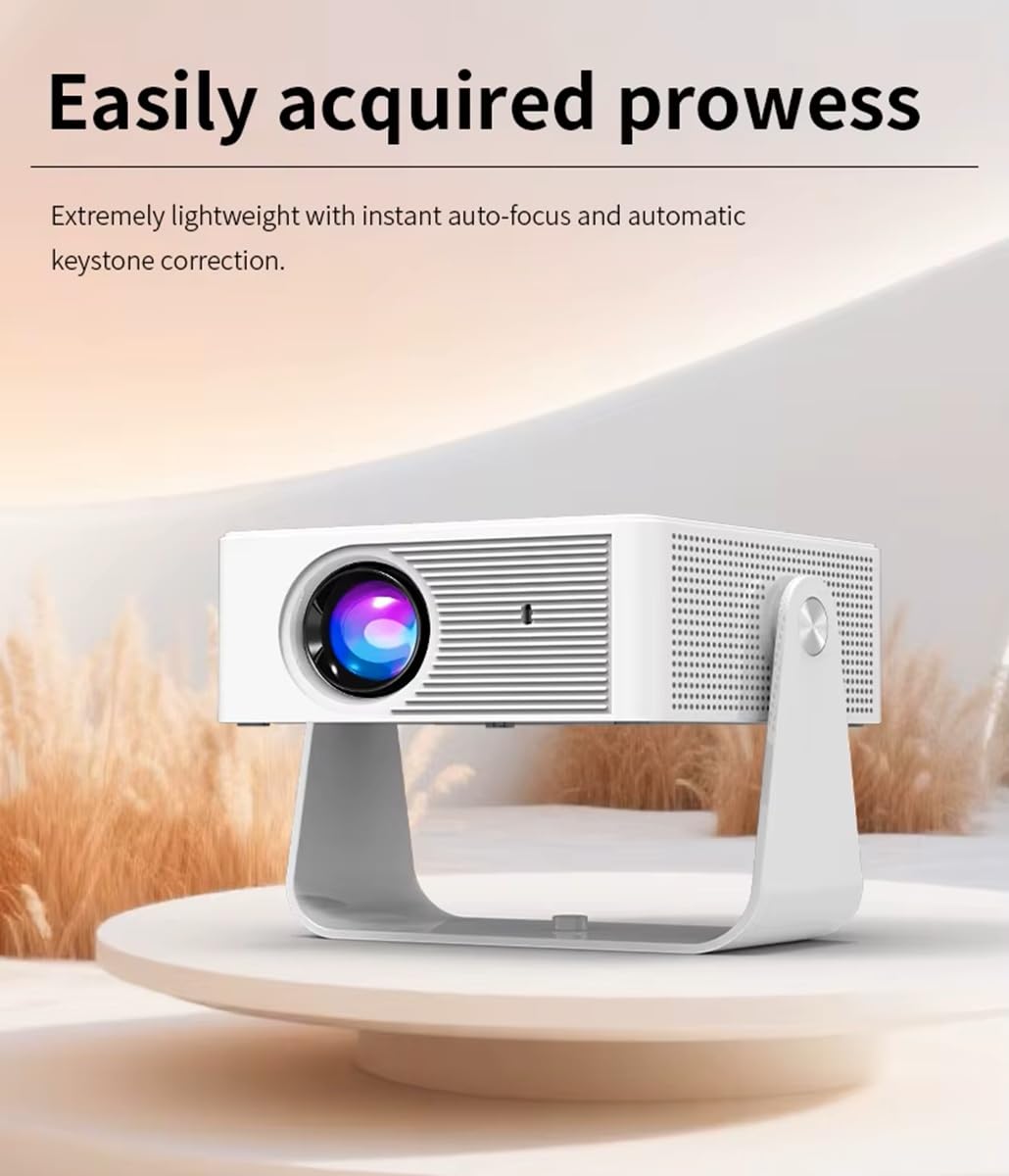 Proiettore HD 1080P X3 Android iOS WiFi 360° Mini proiettore cinematografico casa rotante con controllo vocale Bluetooth