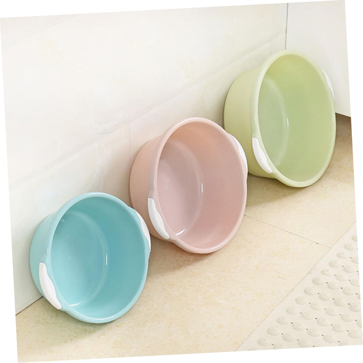 2 Pezzi Vaschetta i Piedi in Plastica Rosa Multifunzionale e Salubre per Bagno e Cucina Materiale Pp Resistente e Leggero