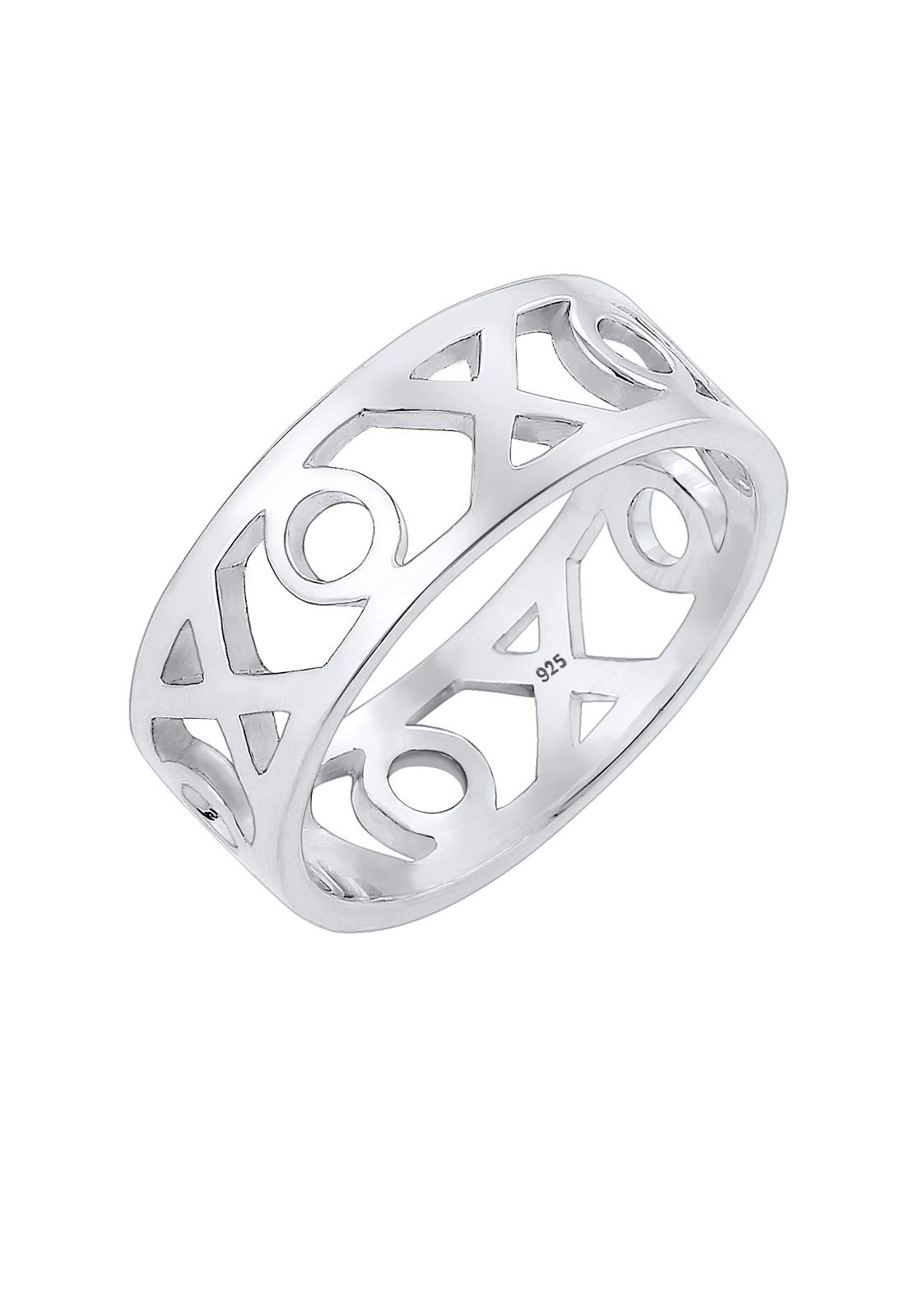 Elli Ring Woman XOXO Wording Blogger Trend 925 Sterling Silver