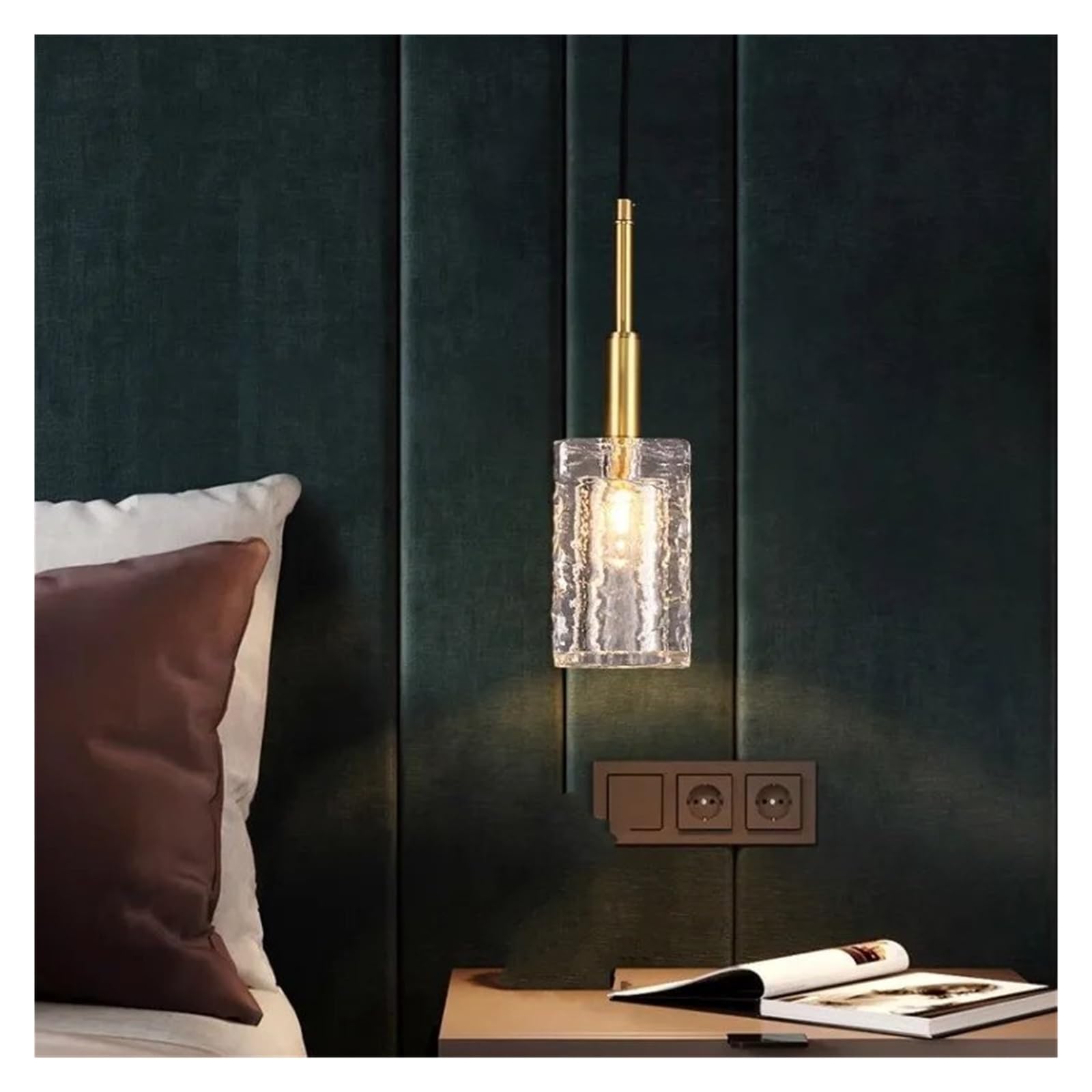 Olskfuh 3 Changeable All Copper Simple Dining Room Crystal Chandelier Modern Living Room Hotel Corridor Bedroom Balcony Lamps,-D9cm