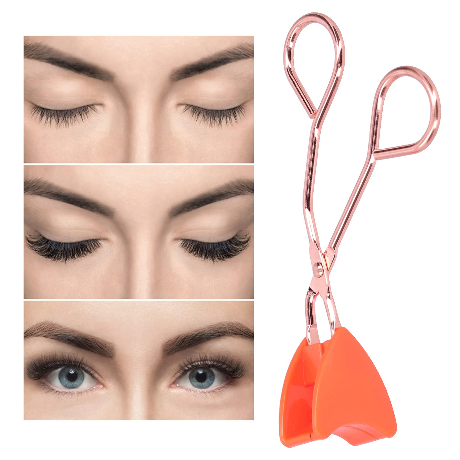Magnetic Lashes Clip, Eyelash Applicator Tool Stainless Steel, Eyelashes Applicator Lashes Tool for Beginners Easy to Apply False Eyelashes Daily Use Buddy Tool, Magnetic Lash Applicator Tool(Orange) - Image 3