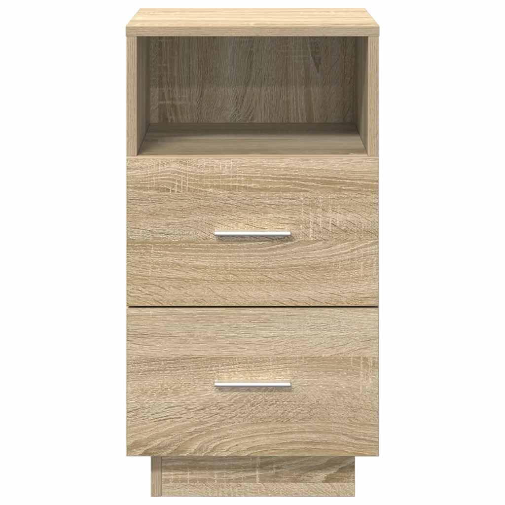vidaXL Table de Chevet avec 2 tiroirs chêne Sonoma 36x36x68 cm