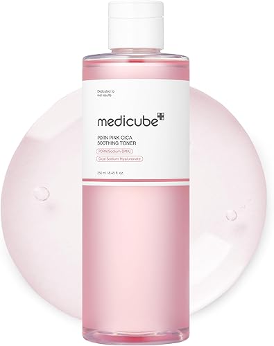 medicube Salmon DNA PDRN Pink CICA Tónico Calmante I Tónico de Brillo Rosa para Impulsar, Calmar y Suavizar la Piel, Tono de Piel Irregular, Péptido