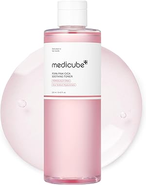 medicube Salmon Dna Pdrn Pink Cica Soothing Toner zur Stärkung. Beruhigung und Beruhigung der Haut. (250 ml/8.45 Fl. Unzen.) Lachs Prn Peptid