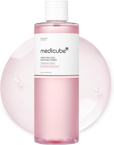 medicube Salmon Dna Pdrn Pink Cica Soothing Toner zur Stärkung. Beruhigung und Beruhigung der Haut. (250 ml/8.45 Fl. Unzen.) Lachs Prn Peptid