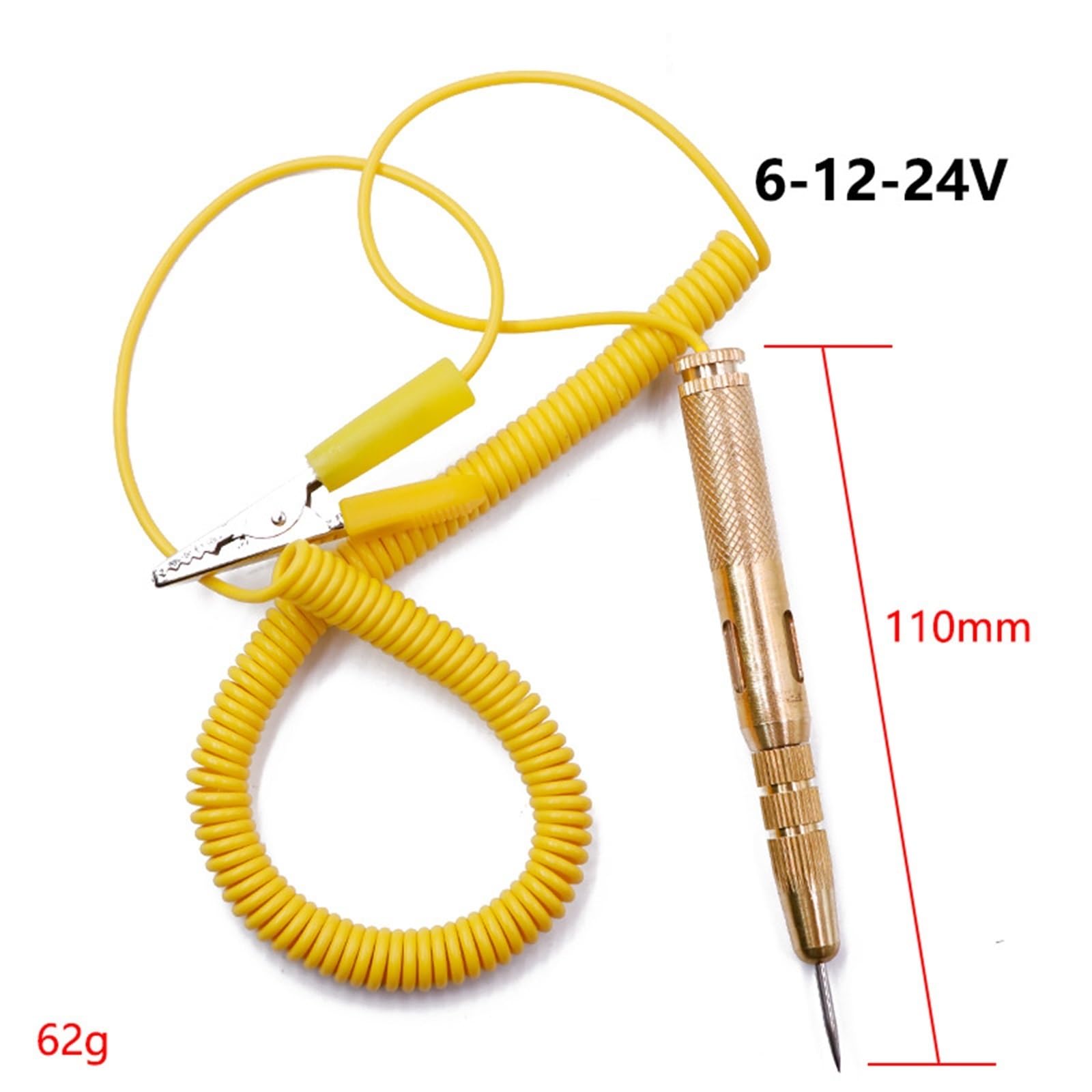 Misuratore di tensione, Confezione Da 5 Tester Di Circuito Automobilistico Universale Con Sonda Luminosa, 6 V, 12, 24 CC, Strumento Diagnostico For Elettrico 'auto, Luce Prova