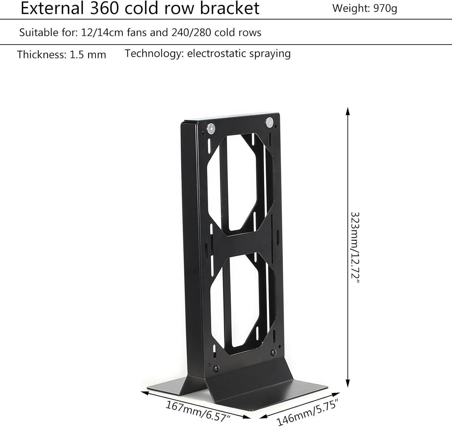 External Water Cooling Dock Bracket for ITX Computer for Case Laptop 240 360mm Cooler Radiator Multifunction Stent EXWCD-240/360 Cpu Fan Liquid Master Small Water Air Heat Sink Master Computer Pad Pad