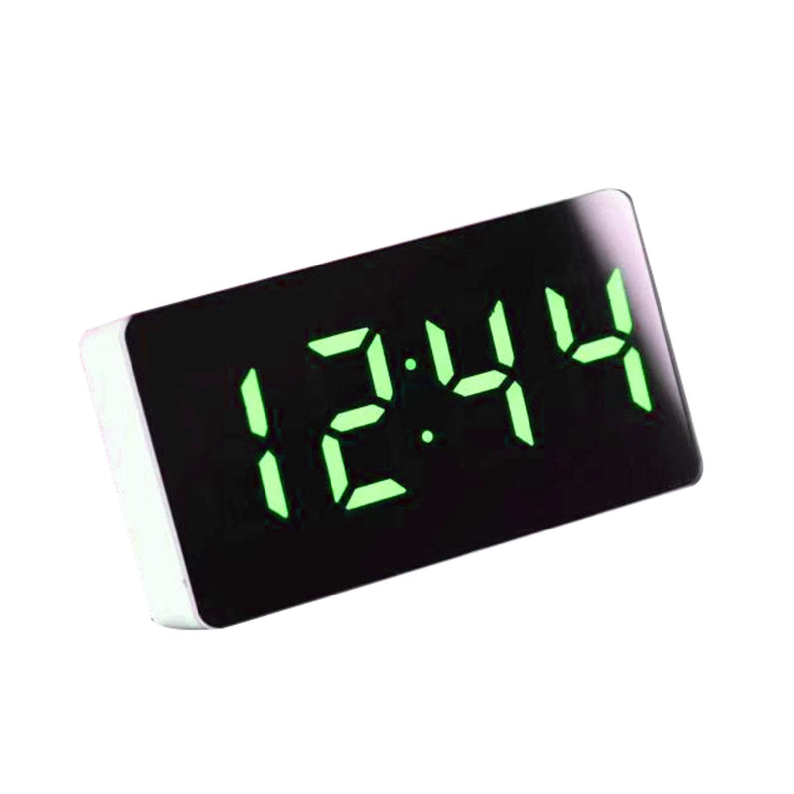 Digital Clock Large Display LED Electric Alarm Clock Mirrored Alarm USB Ports Modern Decorations for Car Decorations