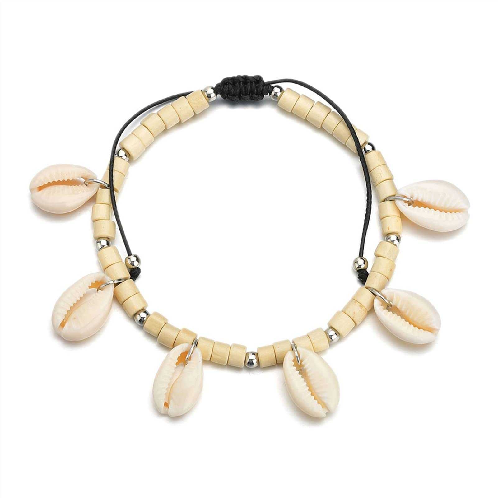 Pulseras De Tobillo con Estilo Bohemio De Conchas Marinas para Mujer - Tobilleras Tejidas con Flecos para Playa De Verano para Mujer Tobilleras para Mujer,
