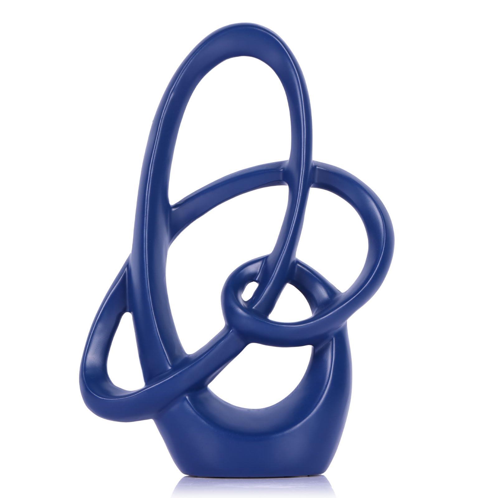 Scultura Decorativa Blu - Sculture Moderne per Arredo Casa, Arte Astratta in Resina, Centrotavola Blu per Soggiorno, Camera da Letto, Bagno, Ufficio, Scaffale, Camino - Matrimonio, Tavolino da Caffè