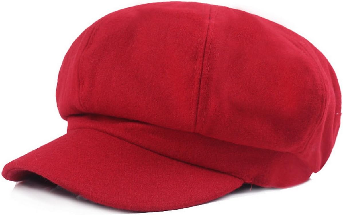 Women Vintage Newsboy Cabbie Peaked Beret Cap Warm Baker Boy Visor Hat Flat Cap