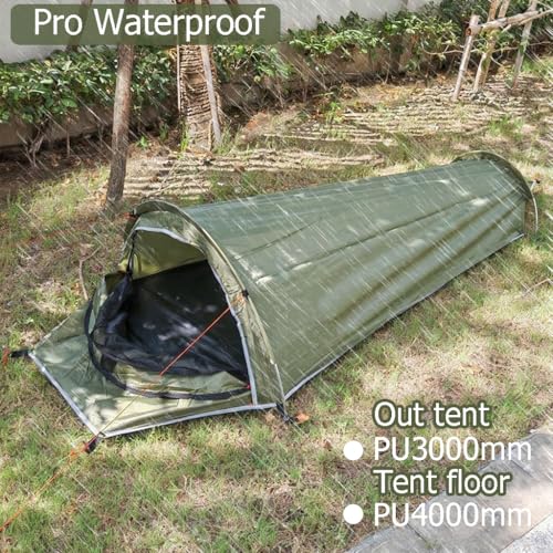 Carpa para 1 persona ultraliviana impermeable para camping miniatura 5