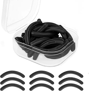 30 pcs Eyelash Curler Replacement Pad, Eyelash Curler Adhesive Strip, Eyelash Curler Replacement Kit, Makeup Tool for Universal Eyelash Curler with Clear Storage Case (Black)