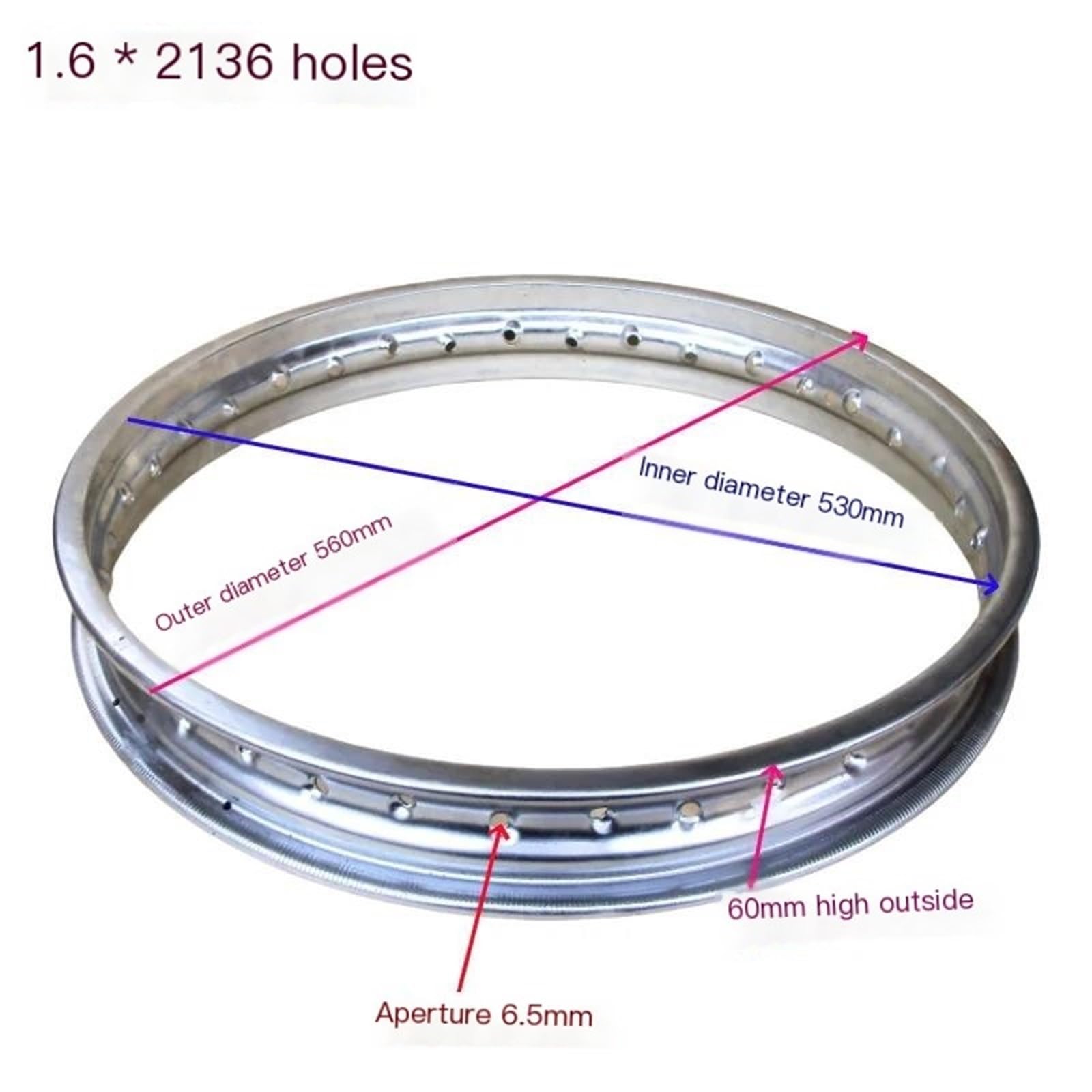 Vorderradfelge Motorradfelgen 1,4-17 1,6-17 1,85-17 2,15-17 17 Zoll vorne/hinten 36 Loch Räder Motorrad(1.6x21)