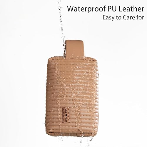 Miniatura 4 de MIRASON Juego de 3 bolsas de maquillaje para cosméticos, bolsa organizadora de artículos de tocador de viaje para mujer, de piel sintética,