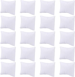 AUEAR, 20 Pack White Velvet Watch Pillows Small Jewelry Displays Pillow Bracelet Bangle Cushions Display Pillow for Jewelry Gift Box