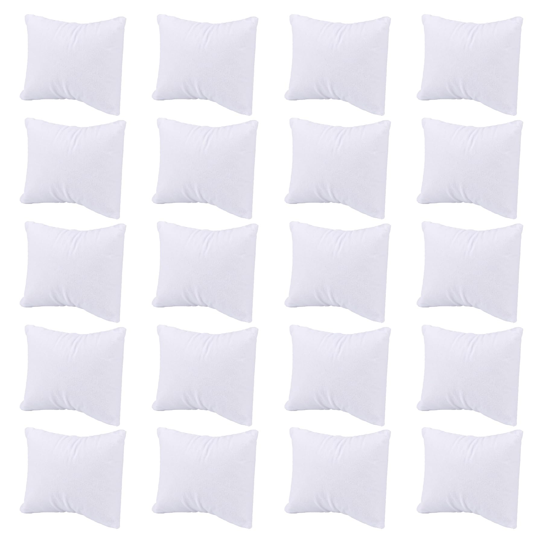 Coussins de montre velours blanc petit format pour boîte bijoux et bracelets