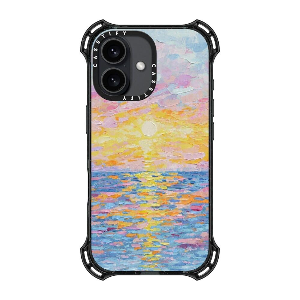 CASETiFY Bounce IPhone 16 Pro Max Case [Shockproof / 21.3ft. 6X Military Grade Drop Protection/Compatible With Magsafe] - Cheetah Paradise Pink - Clear Black - View #9