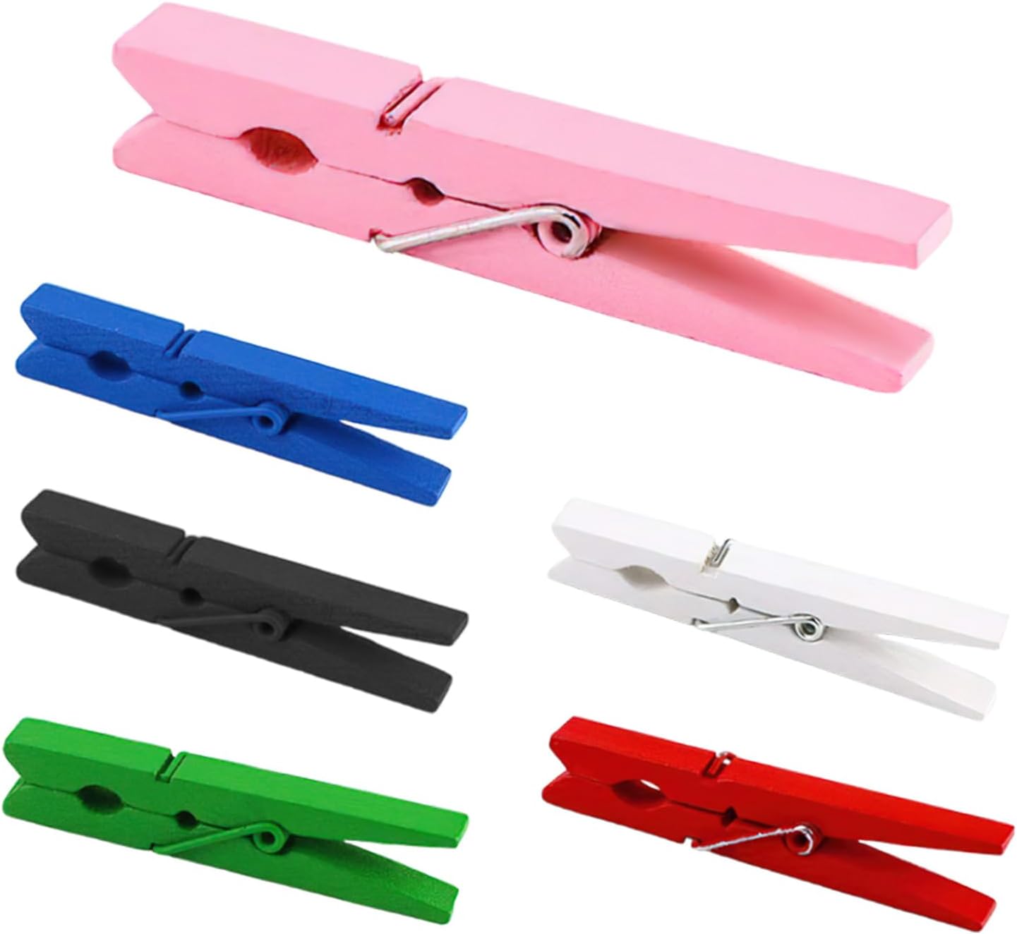 Amazon.com: Clothes Pins Colored Clothespins, Natural Birchwood Clothes ...
