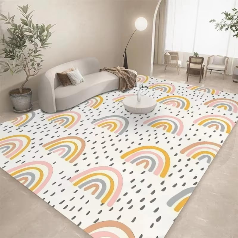 Tapis de sol fille motif nuage aux finitions soignées