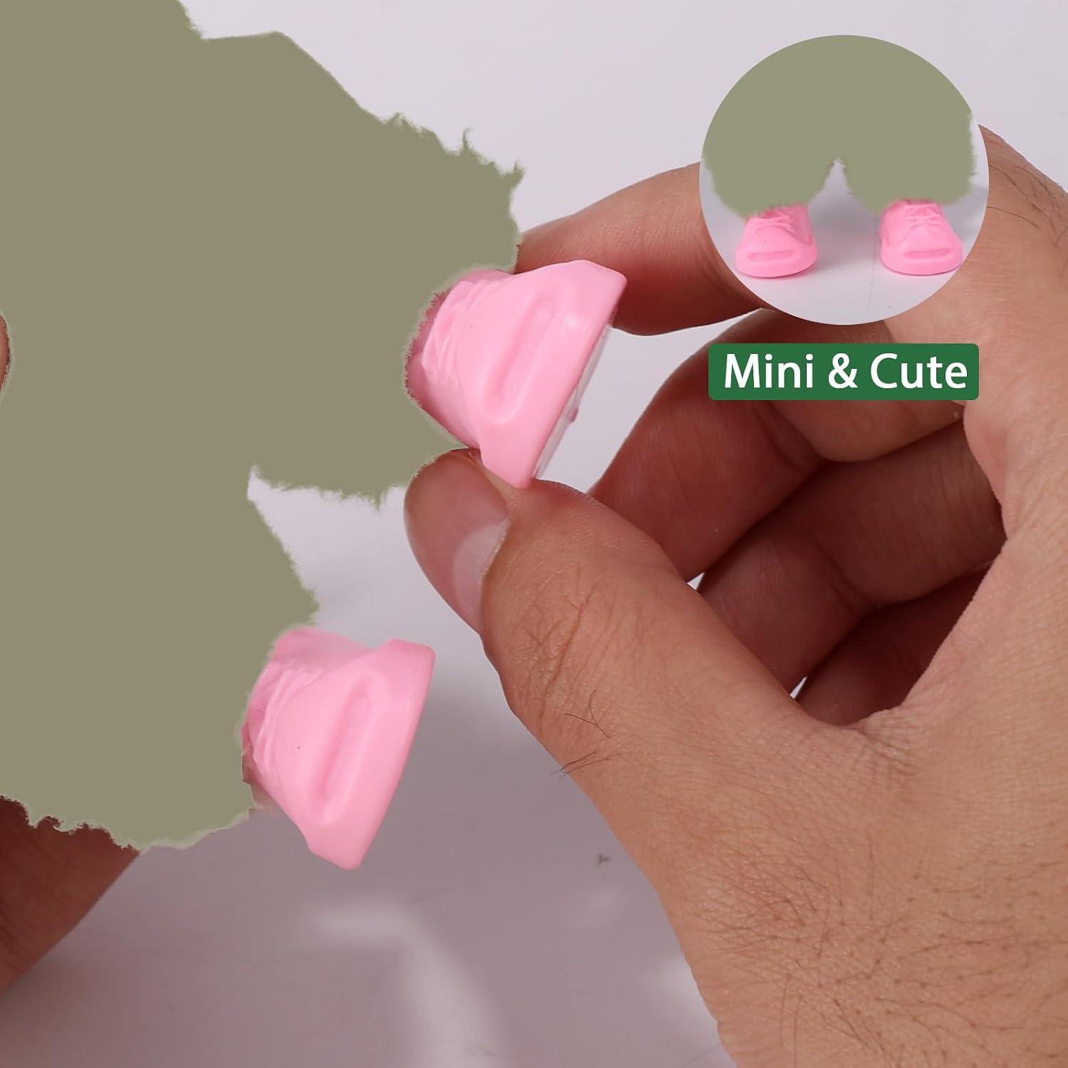 5 Pairs Mini Doll Shoes, Plastic Colorful Cute Tiny Shoes Premium Fashion Outfit Accessories Replacement Suitable for 17cm Doll No Included(Lace-Up Sneakers Style)