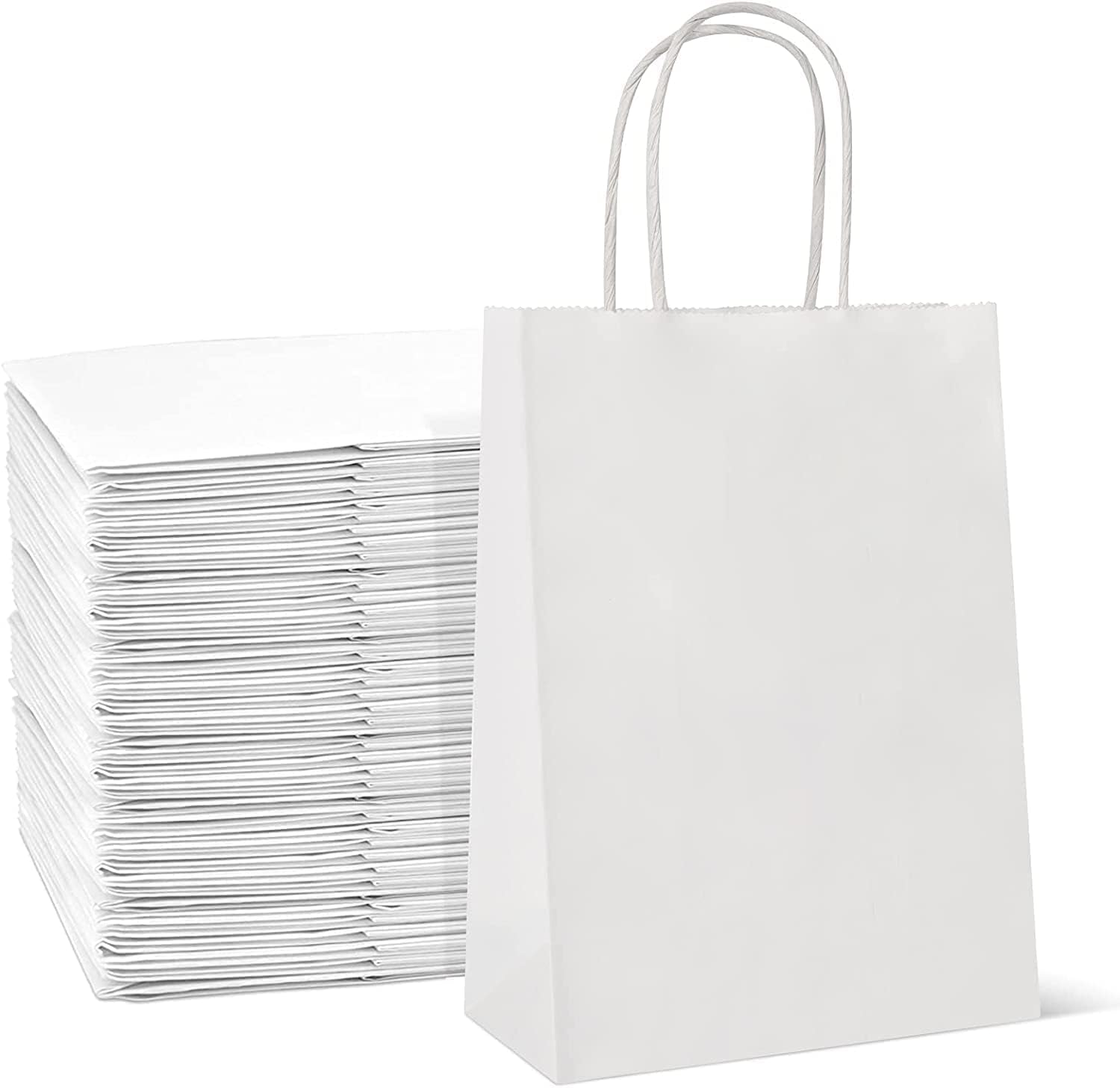 50 Small Size Kraft Paper Bags with Twist Handles, Suitable for Kid Parties, Christmas Parties, Wedding Occasion, With Multiple Quantity paper gift bags -23x18.5x8cm โ image 1
