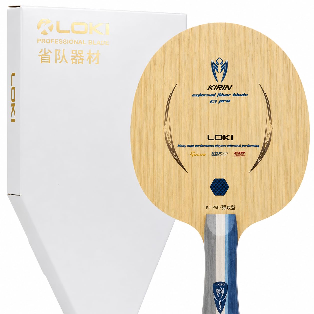 Loki Kirin K5 Pro Provincial Edition Table Tennis Blade | Outer Fiber Speed Blade with Excellent Spin | Professional Table Tennis Ply for Tournament Players.-image-48