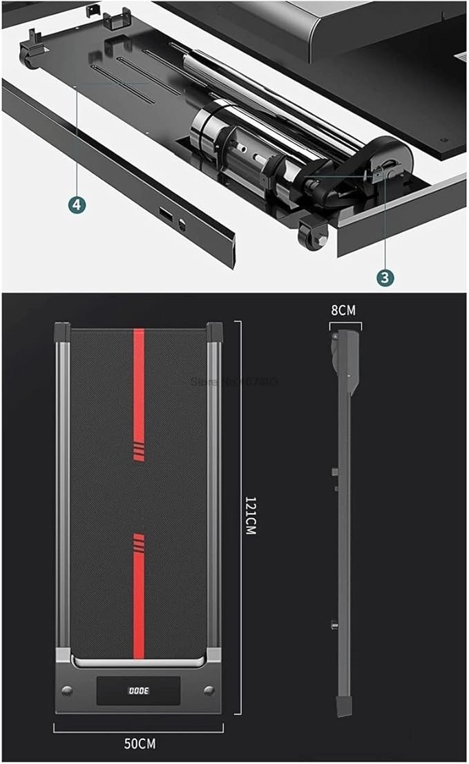 Caminadora Eléctrica Plegable DFEDHF Negra para Gimnasio en Casa miniatura 2