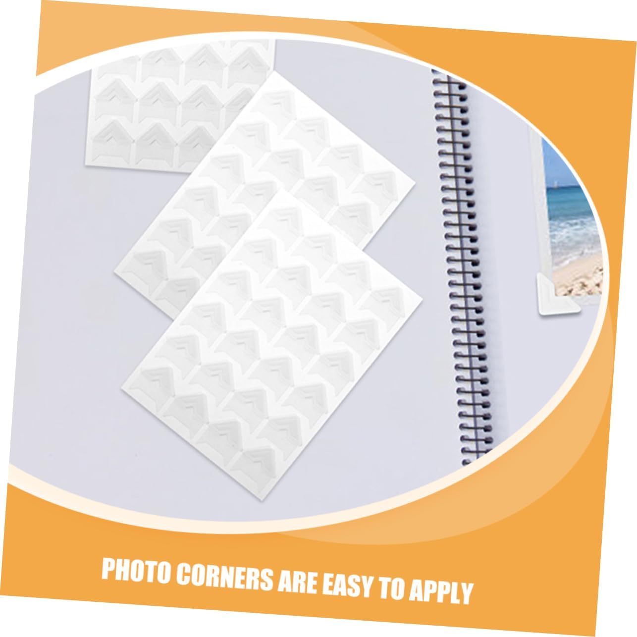 GARVALON 120pcs Self-Adhesive Photo Corners for Scrapbooking Photo Album and Journals Vintage Style Corner Stickers for Securely Mounting Pictures of Each